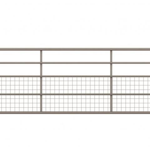 5 Rail Half Meshed Gate